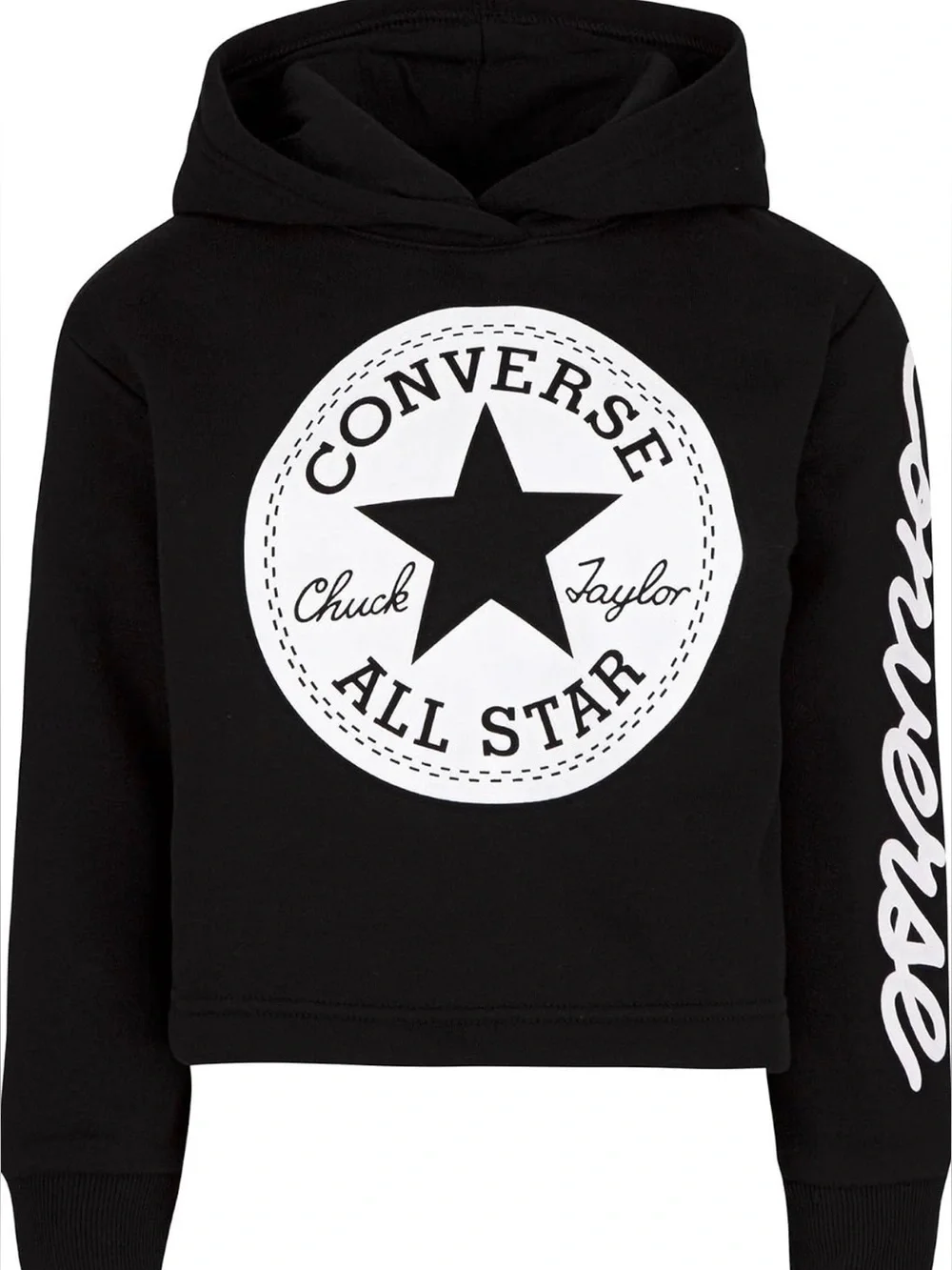 Converse Black Hoodie with White All Star Logo